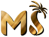 M.S. Coconut Industries logo — gold MS monogram with coconut palm